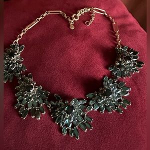 J crew green crystal necklace